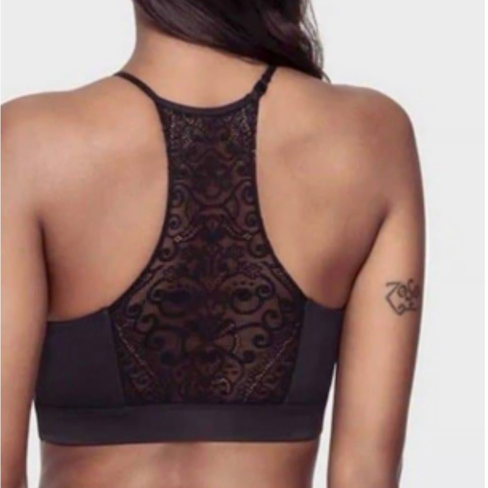 Kiki de Montparnasse Black Lace Athleisure Bralette, Size XS NWT - Picture 2 of 9